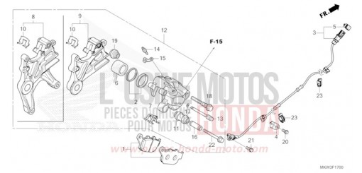 ETRIER DE FREIN ARRIERE NC750XDP de 2023